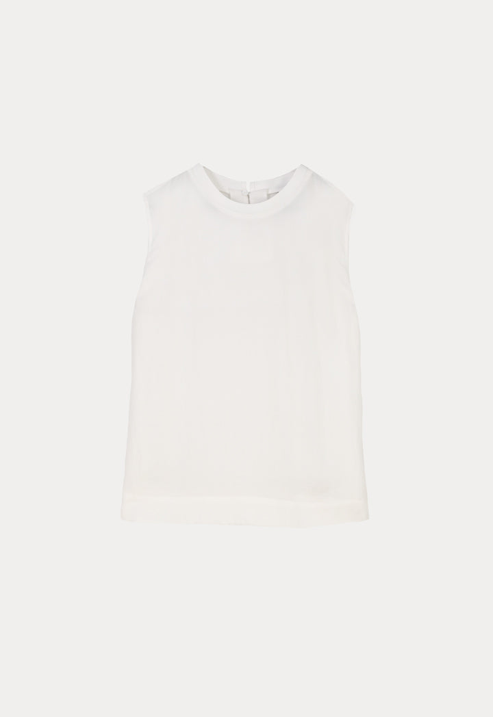 Choice Basic Sleeveless Blouse Off White