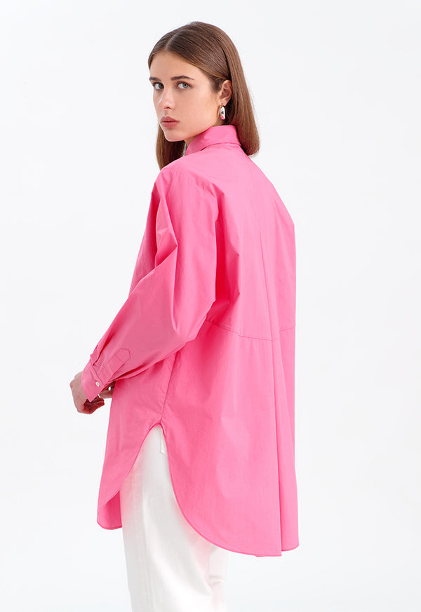 Choice Long Sleeve Poplin Shirt Pink/Fuchsia