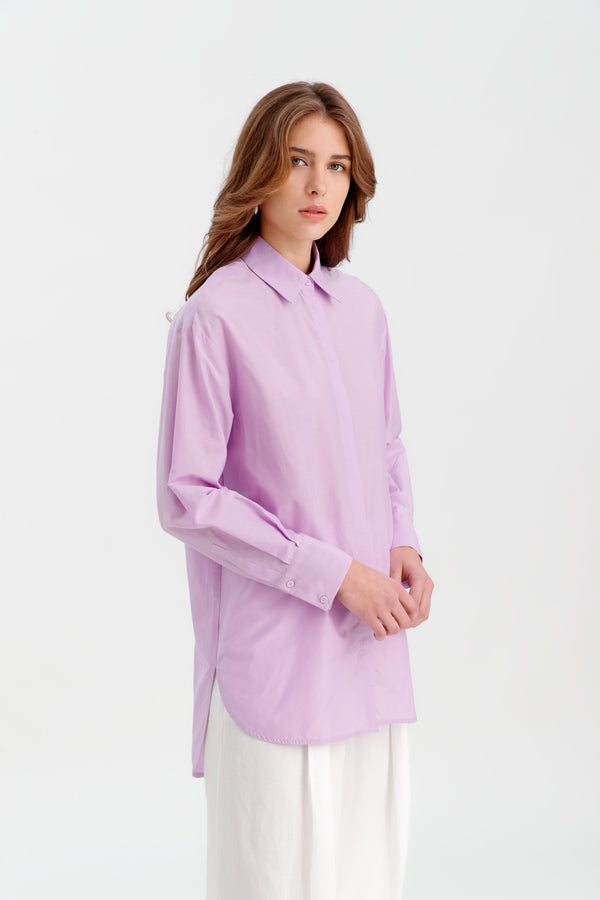 Choice Basic Poplin Shirt Lilac