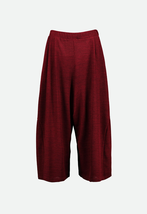 Choice High Waist Wide Leg Trouser Dark Burgundy