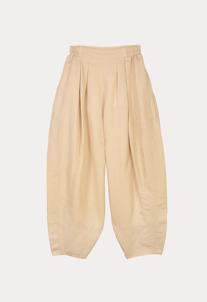 Choice Loose Cut Elasticated Waist Pants Beige