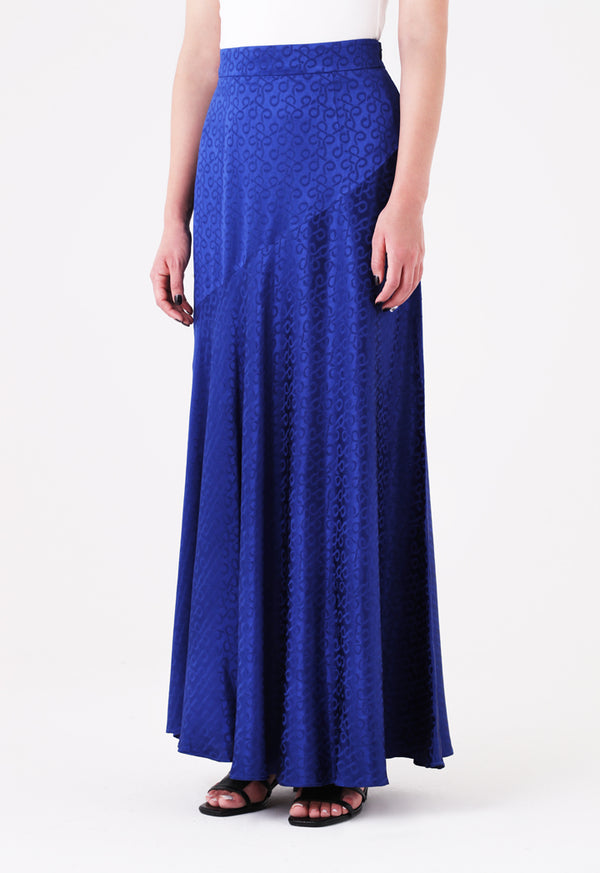 Choice Jacquard Maxi Skirt Cobalt