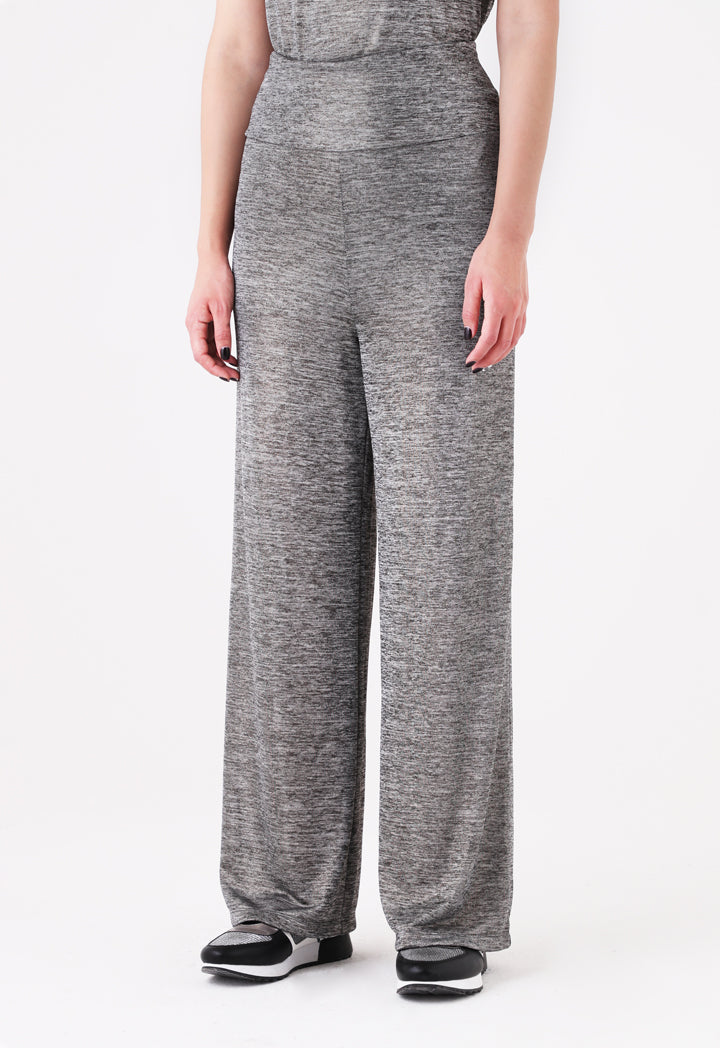 Choice Lurex Knitted Trouser Silver