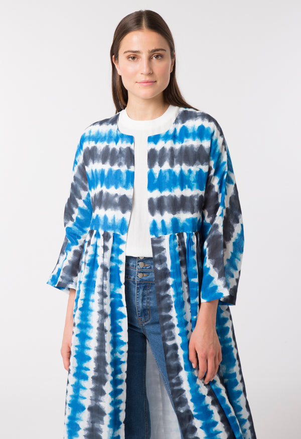 Choice Tie Dye Outerwear Chevron Blue