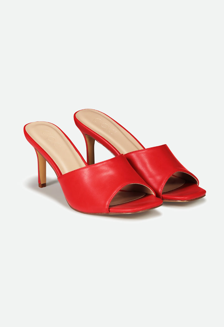 Choice Peep Toe High Heels Sandals Red - Wardrobe Fashion