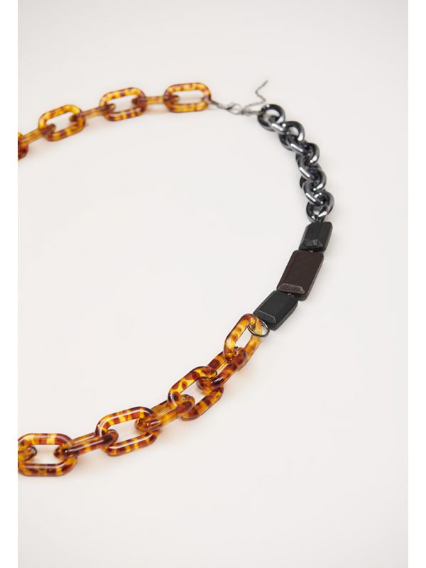 Choice Bold Stylish Chunky Necklace Brown