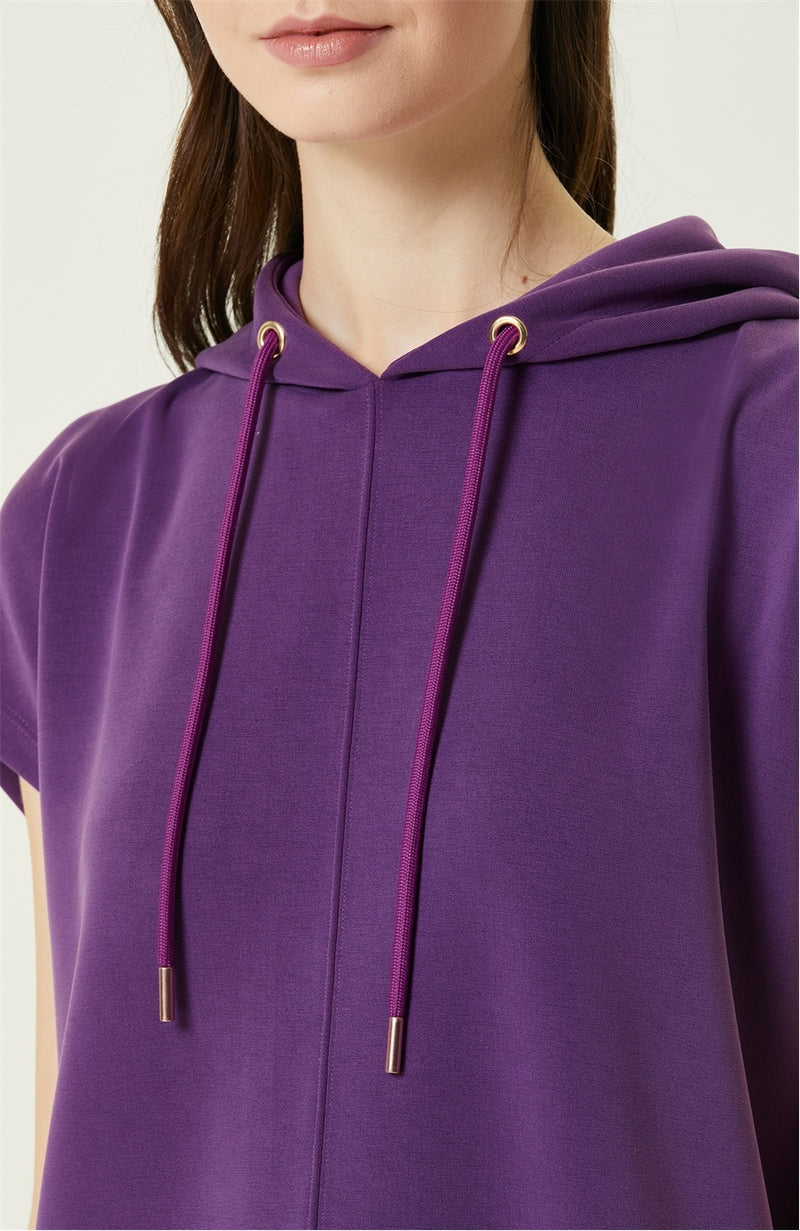 Network Hooded Mini Dress Purple