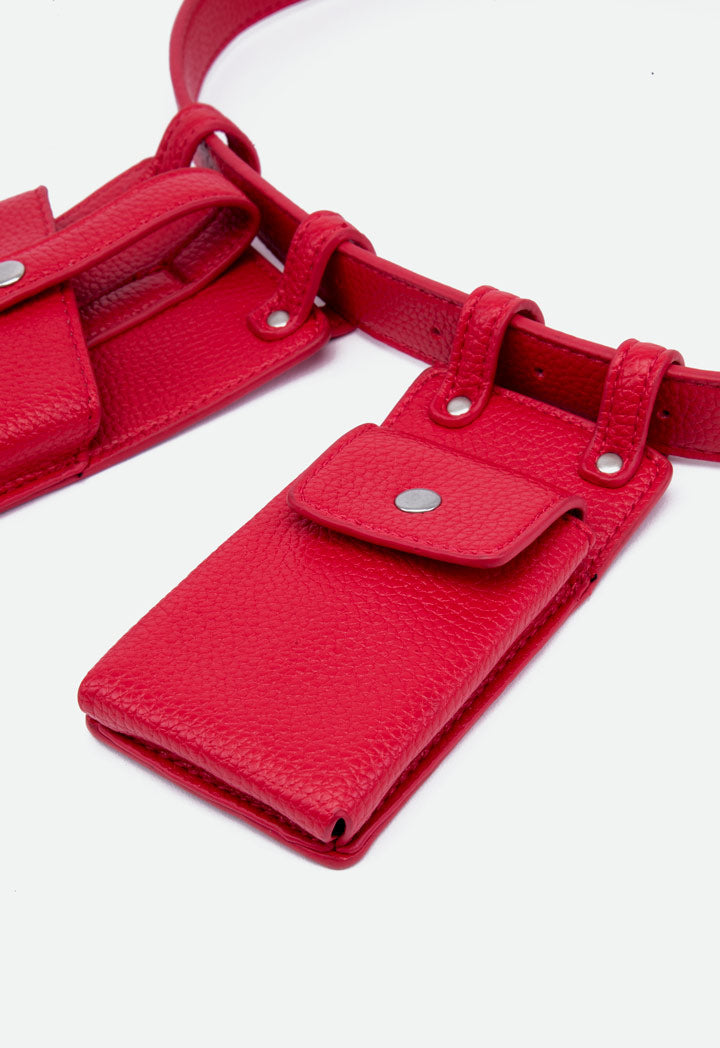 Choice Double Pocket Belt Bag Red