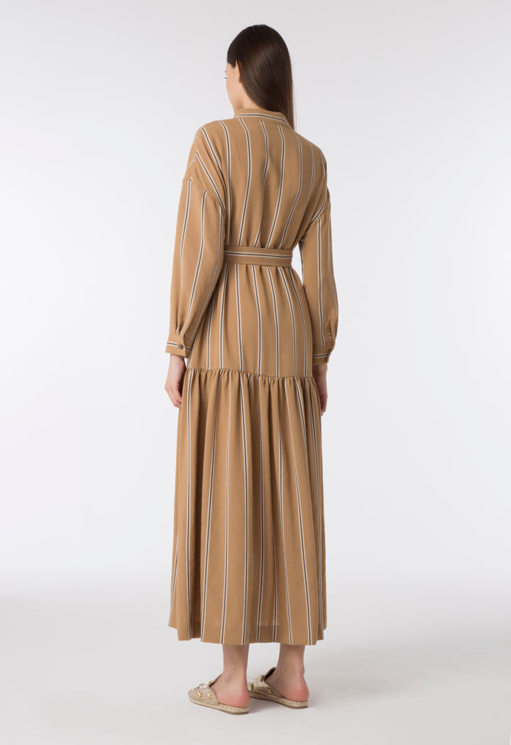 Choice Mandarin Maxi Dress Beige