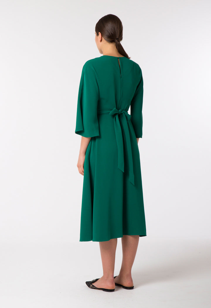 Choice Twisted Waist Dress Pine Green