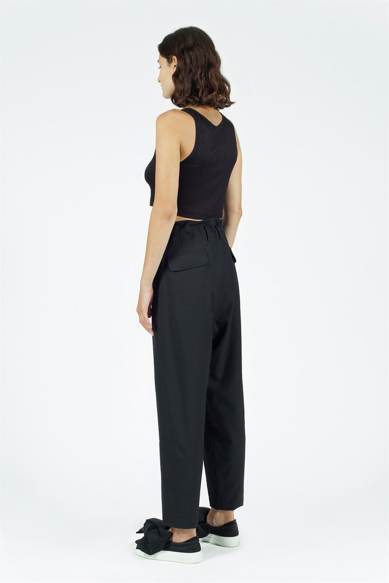 Nu High Waist Comfortable Fit Trouser Black