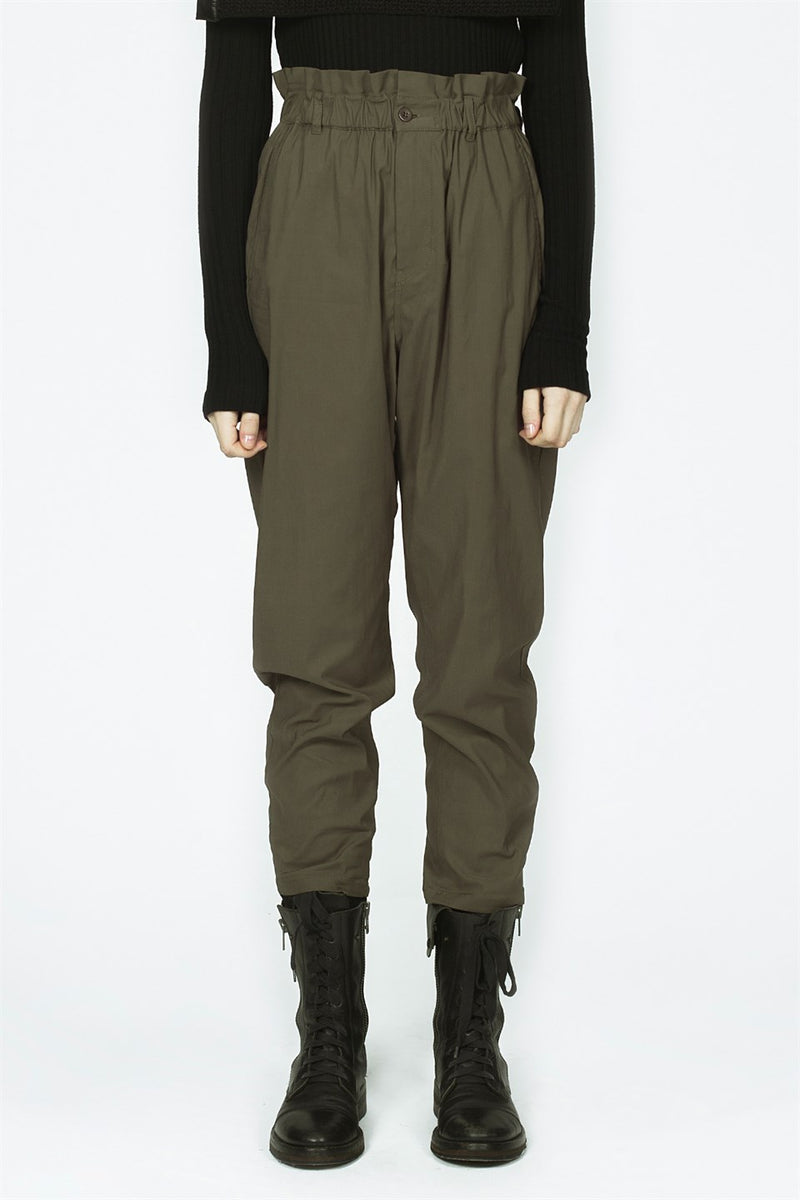 Nu Military Elastic High Waist Trouser 610 Khaki