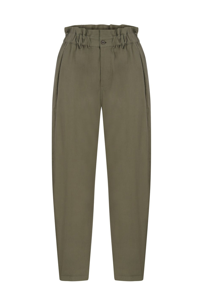 Nu Military Elastic High Waist Trouser 610 Khaki