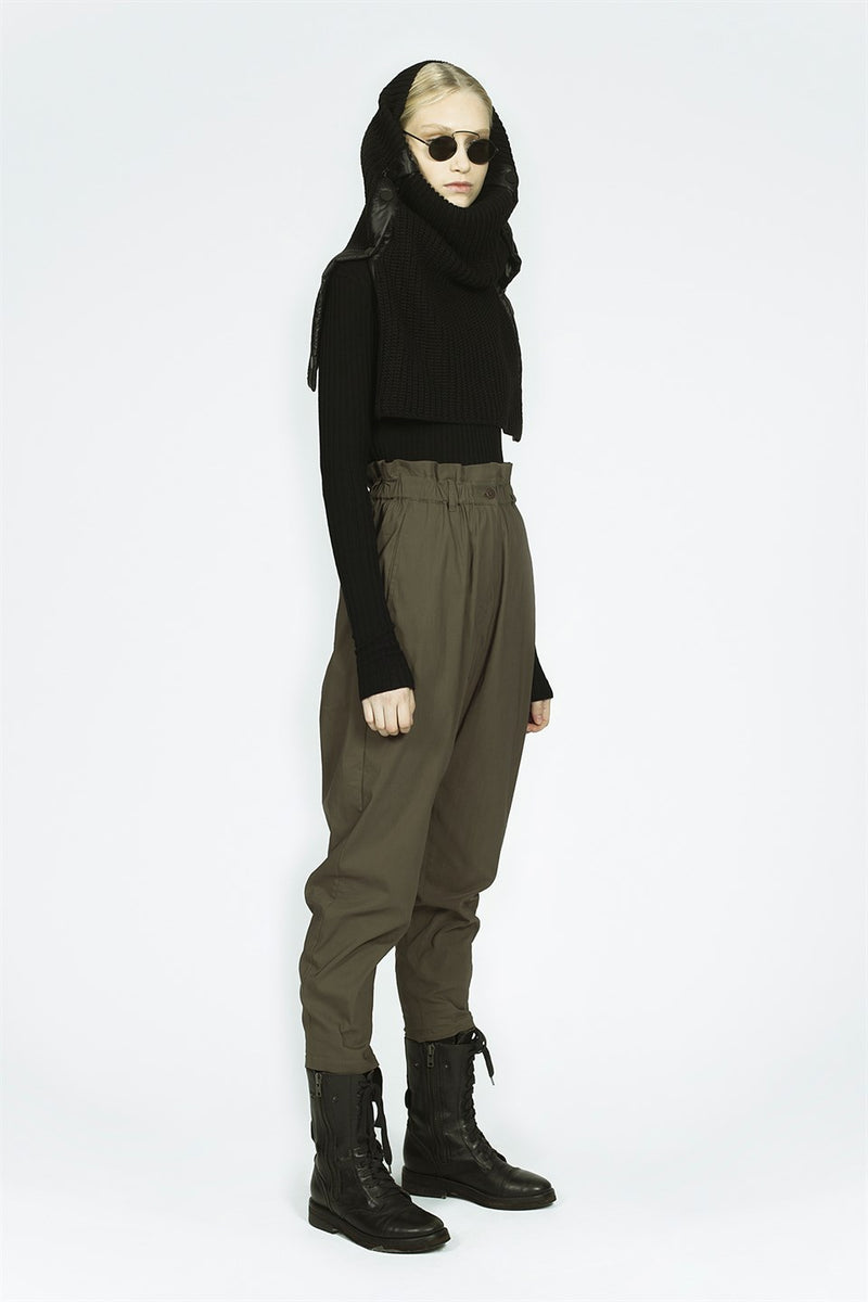 Nu Military Elastic High Waist Trouser 610 Khaki