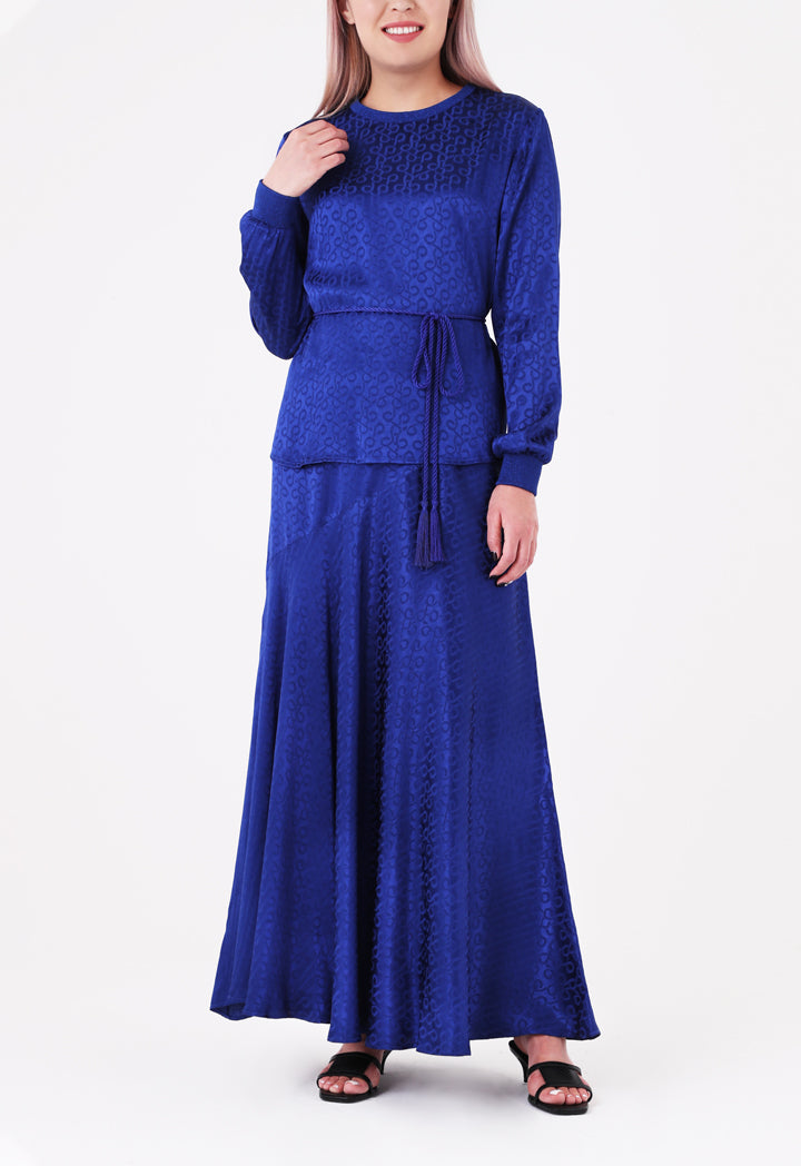 Choice Jacquard Maxi Skirt Cobalt