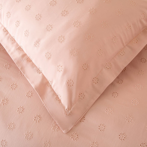 Chakra Bamboo Margarita Duvet Cover Set Dbl 200X220Cm Salmon