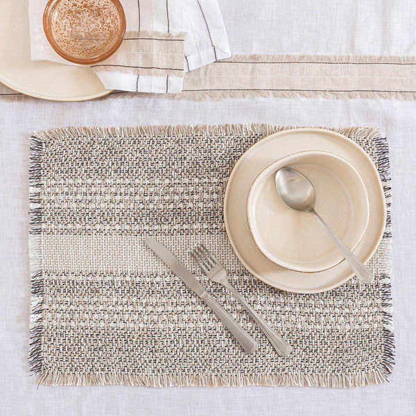 Chakra Costura Placemat 35X50Cm Ecru/Beige