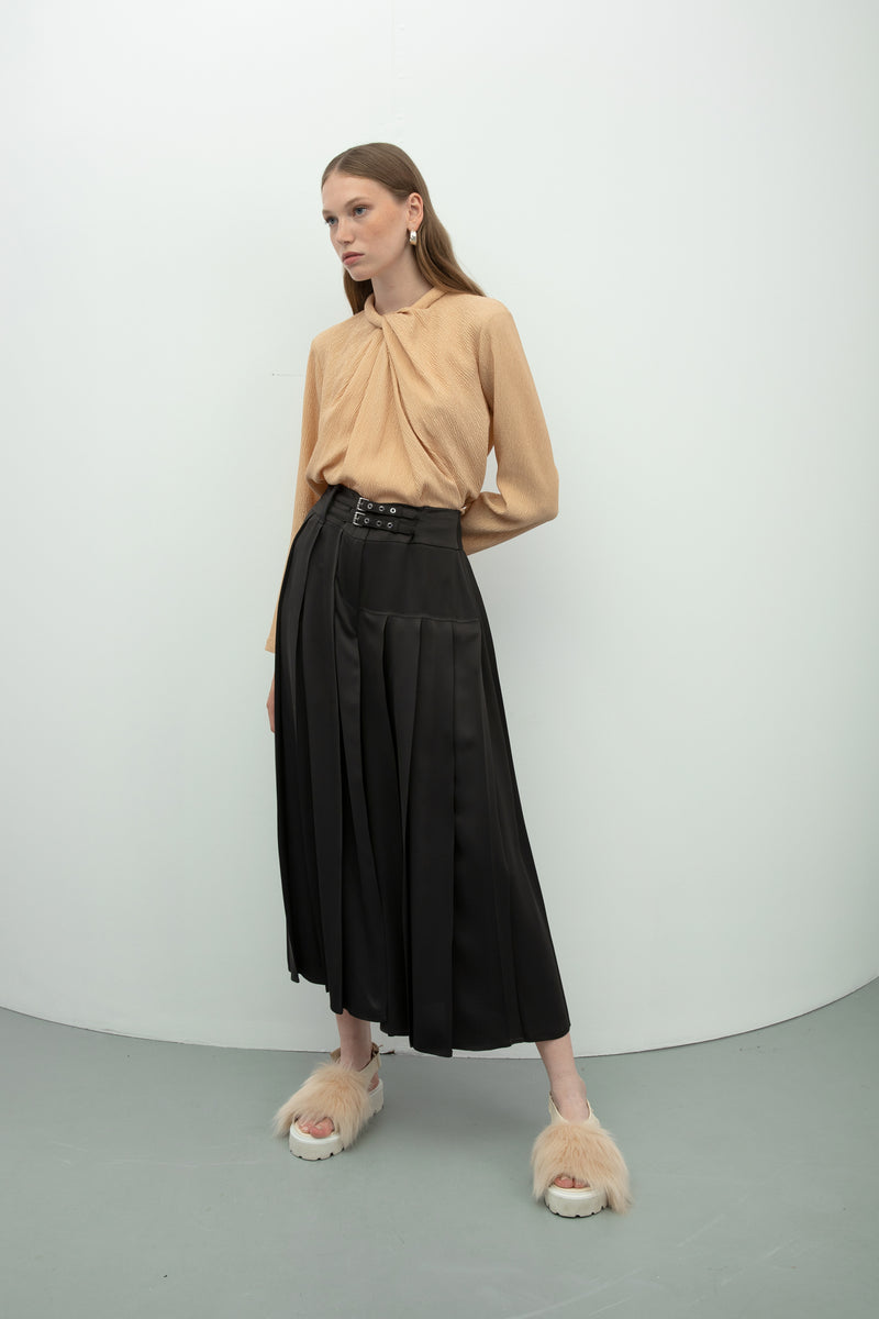 Baqa Double Belt Detail Trouser Black