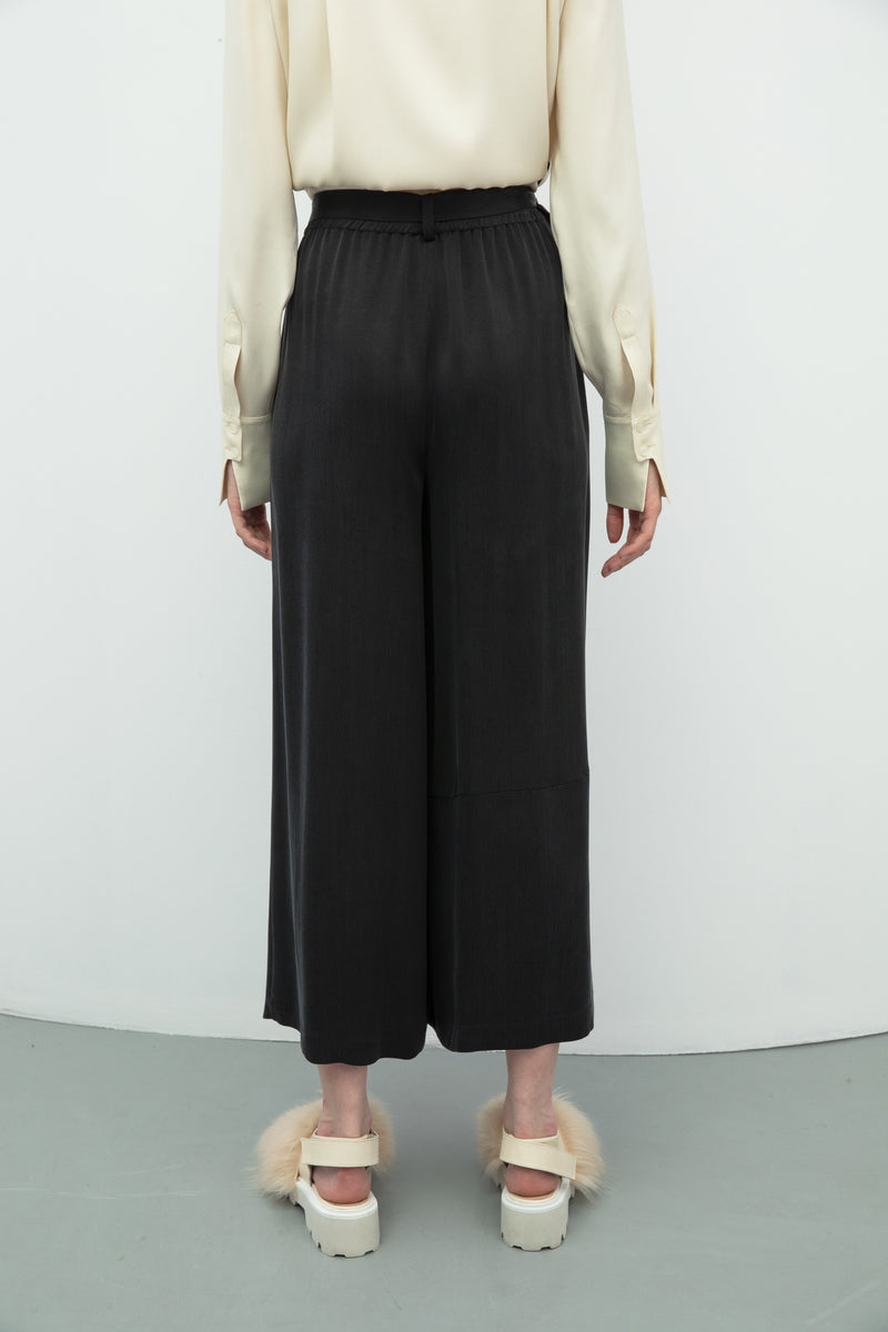 Baqa Front-Overlap Detail Trouser Black