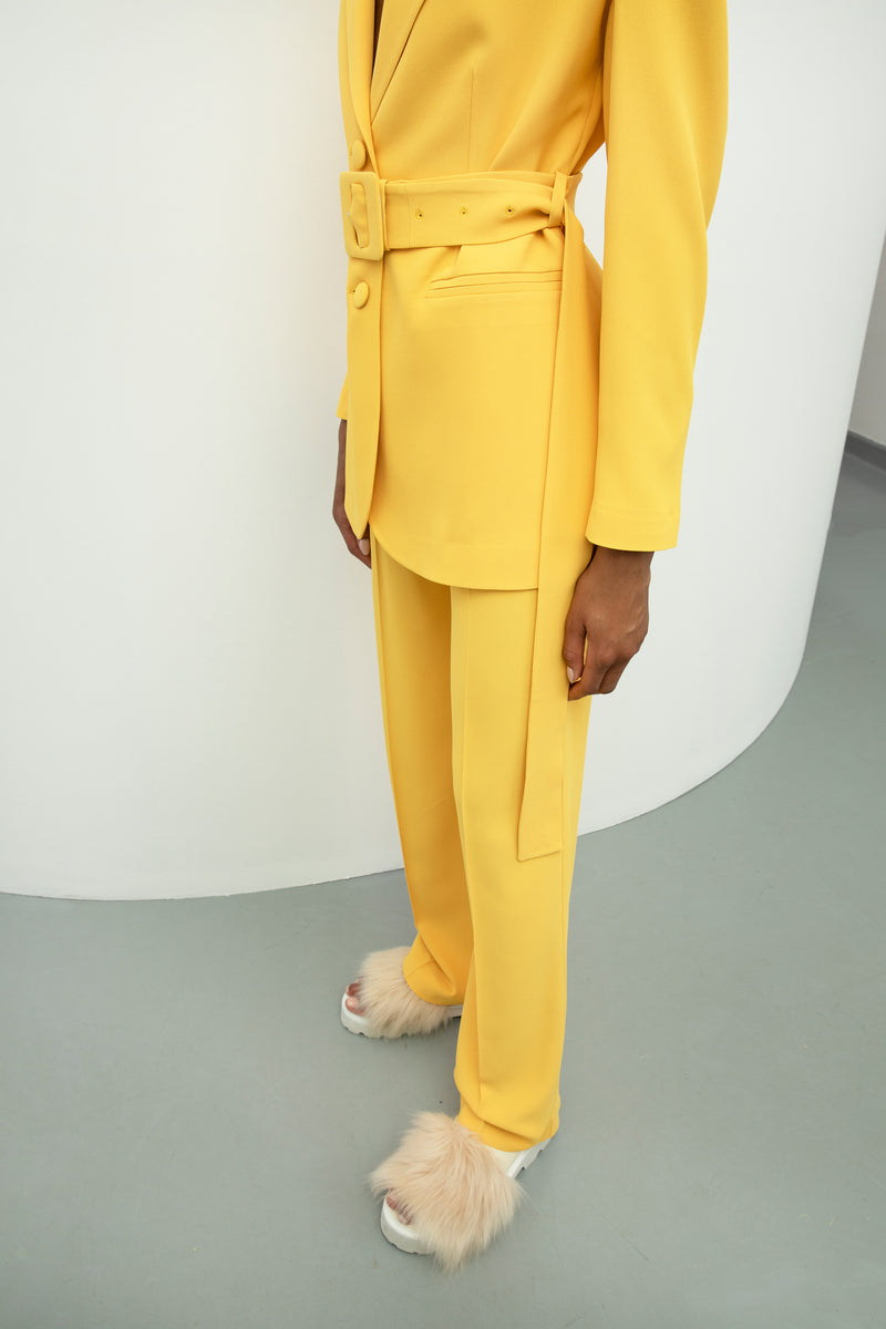 Baqa Straight Fit Trouser Yellow