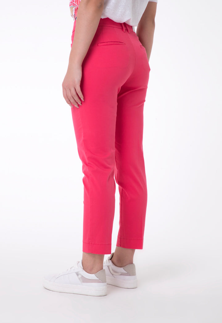 Brax Satin Slim Fit Trouser Coral