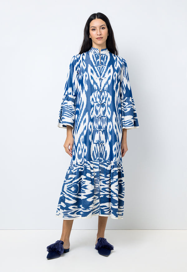 Choice Ikat Printed Maxi Dress Print