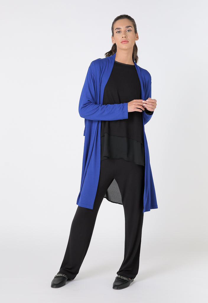 Choice Long Sleeve Open Front Outerwear Cobalt