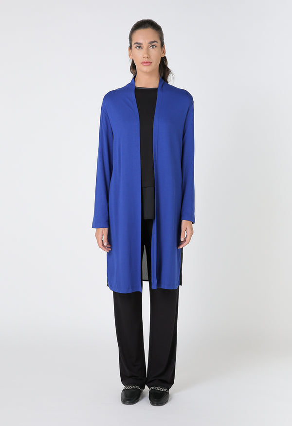 Choice Long Sleeve Open Front Outerwear Cobalt