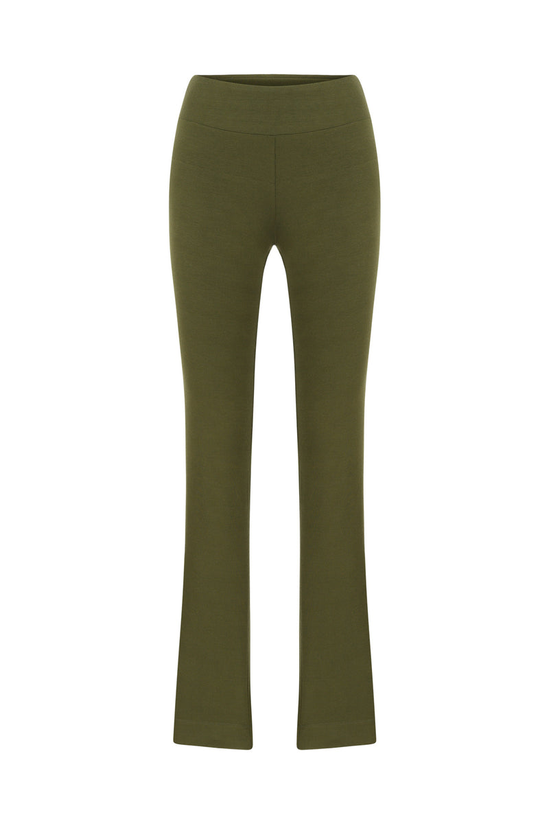 Nu High Waist Slim Fit Trouser Khaki