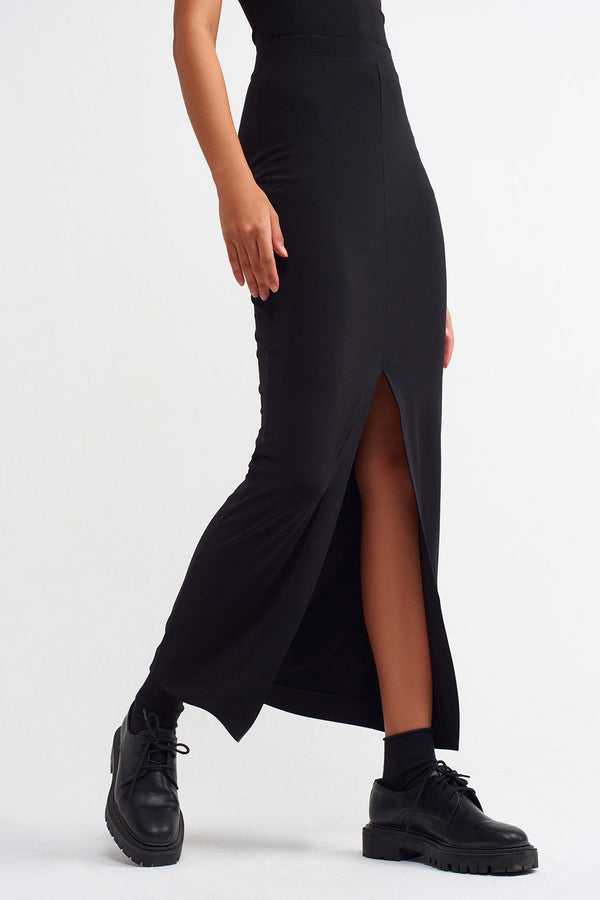 Nu  Basic Slim Fit Skirt Black