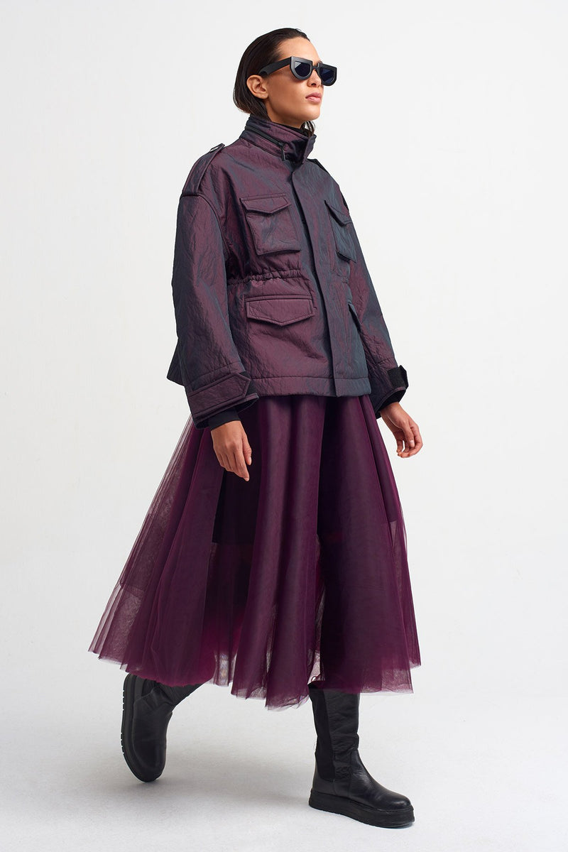 Nu Four-Pocket Jacket Plum