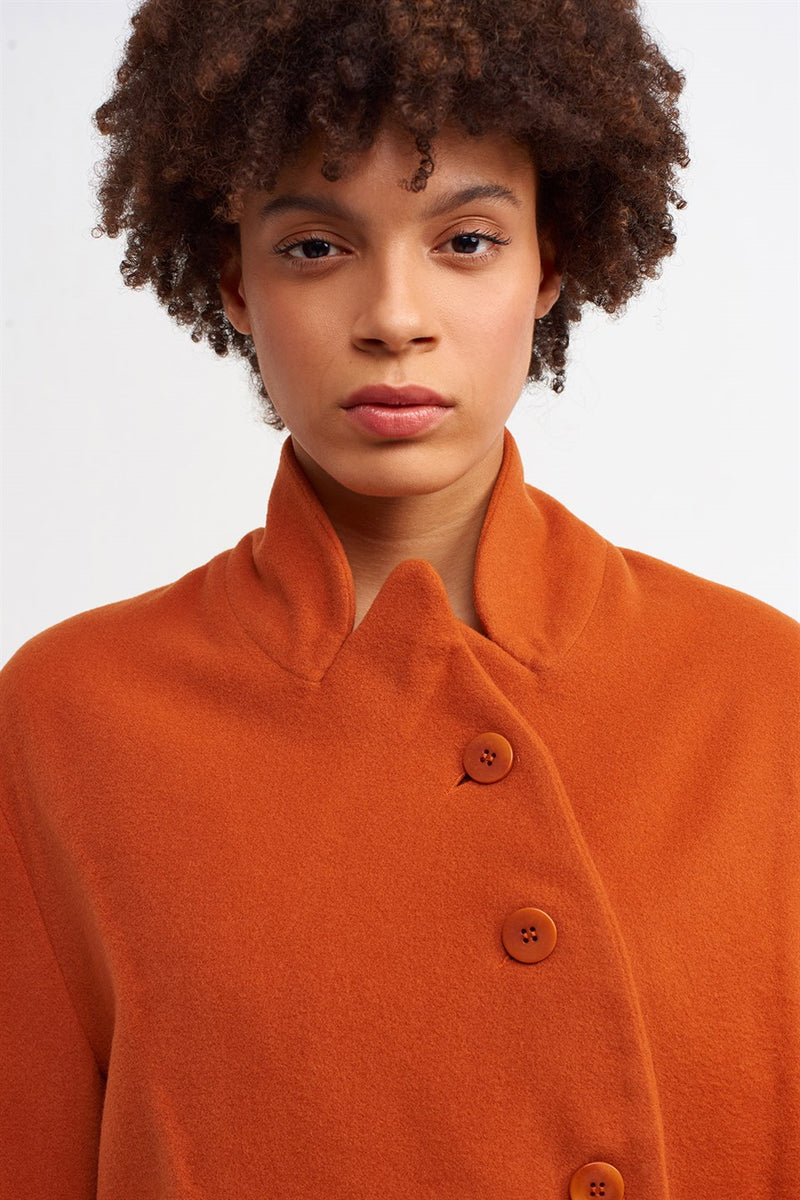 Nu Wool Crop Jacket Terra Cotta