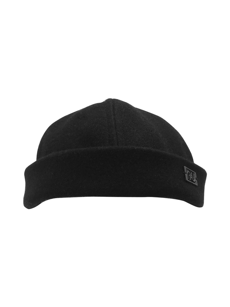 Nu Wool Round Cap  Black