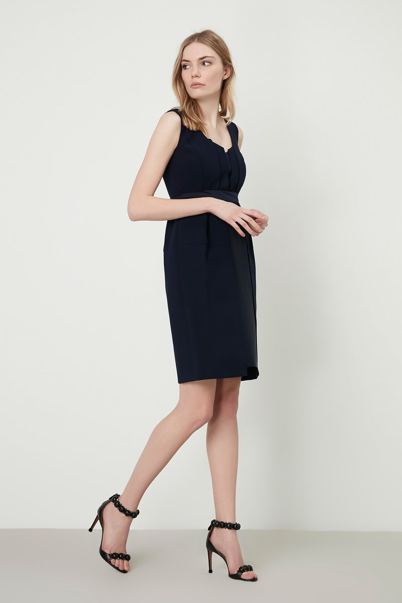 Machka Sleeveless Sheath Dress Navy Blue