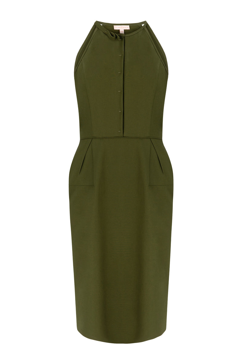 Machka Sleeveless Sheath Mini Dress Green