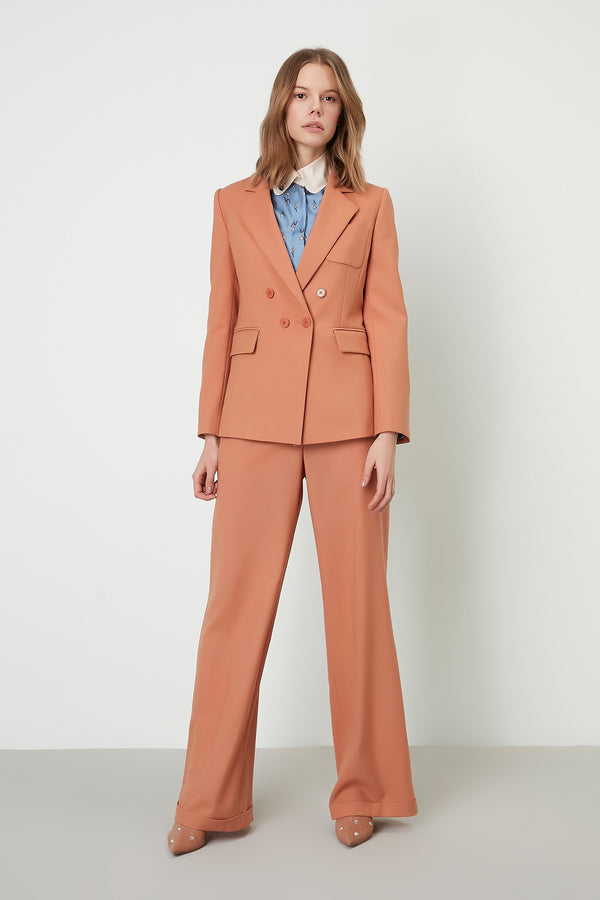 Machka High Waist Palazzo Trouser Peach