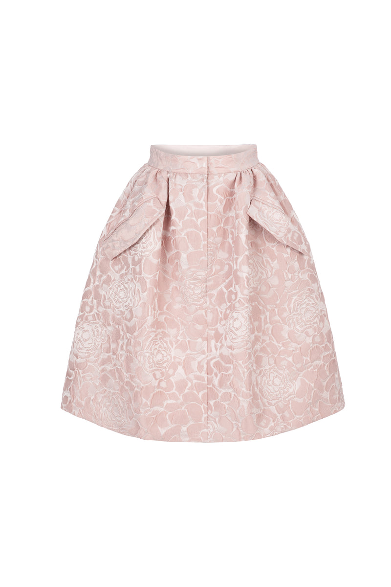 Machka Jacquard Pocket Detail Skirt Pink