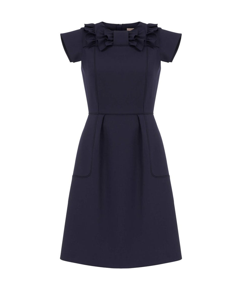 Machka Bow Detail Dress Navy