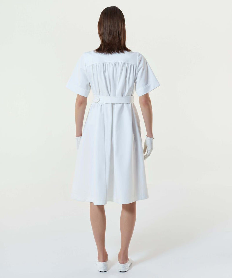 Machka Belted Shirt Dress White