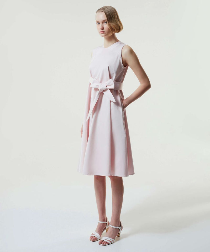 Machka Sleeveless Belted Midi Dress Powder