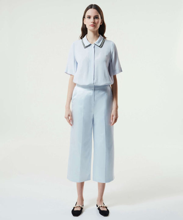 Machka Wide Leg Trouser Ice Blue