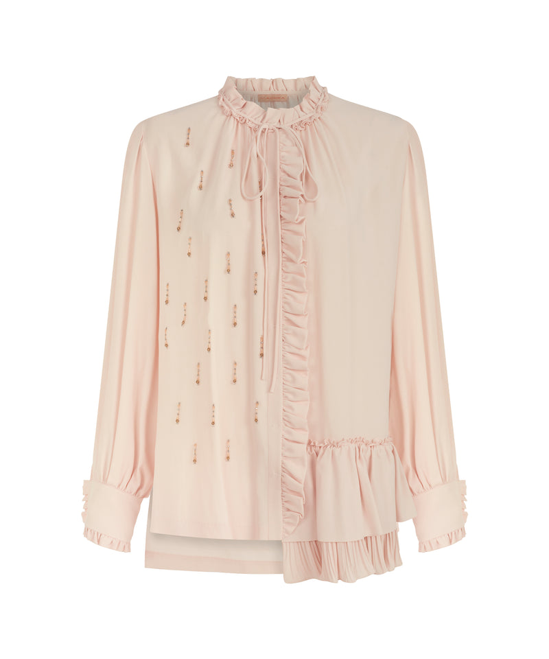 Machka Embellished Detail Blouse Powder