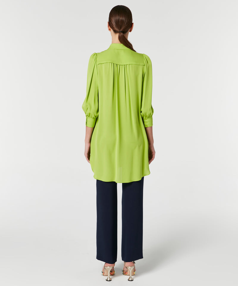 Machka Brooch-Embellished Shirt Green