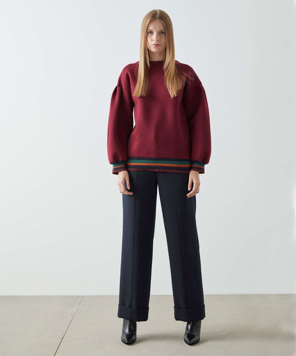 Machka Bonded Jersey Sweatshirt Bordeaux