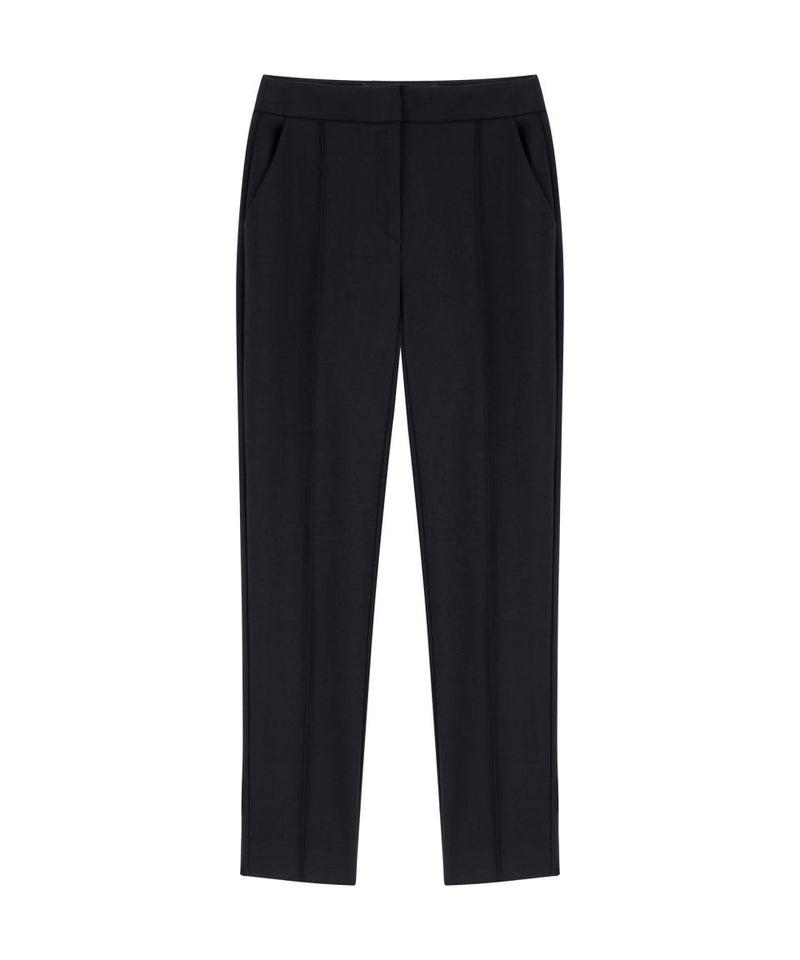 Machka Solid Pegged Trouser Navy Blue