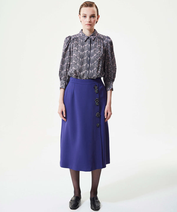 Machka Module-Embroidered Skirt Purple