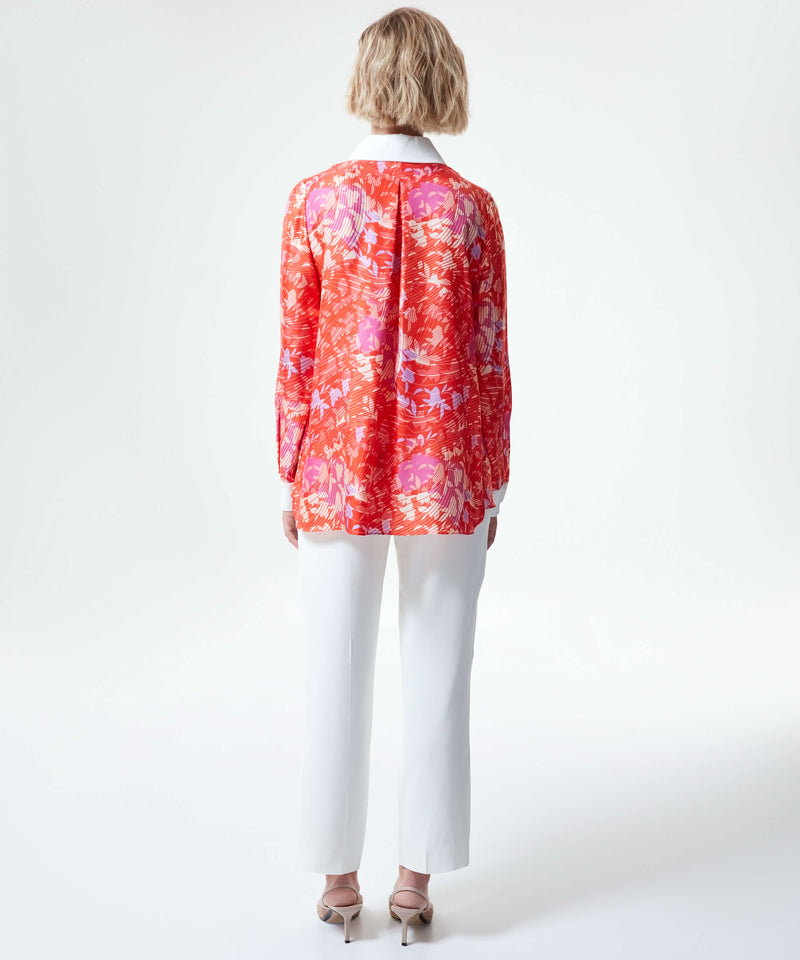 Machka Floral Printed Blouse Pomegranate