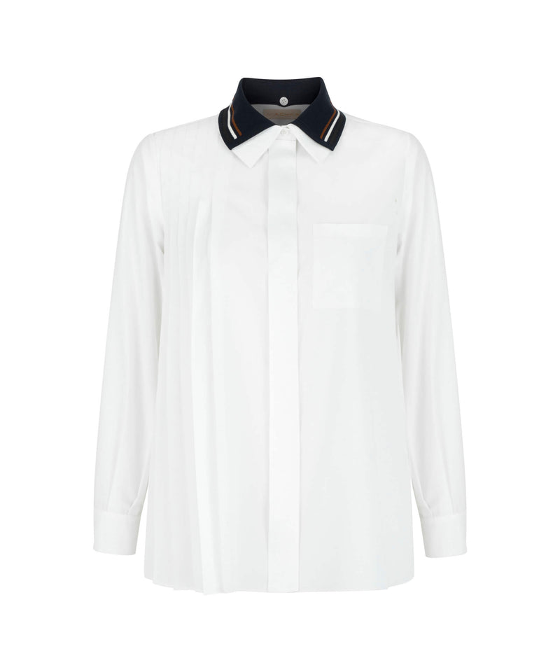 Machka Double Collar Blouse White