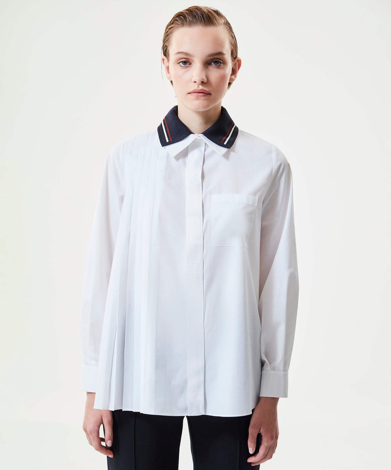 Machka Double Collar Blouse White