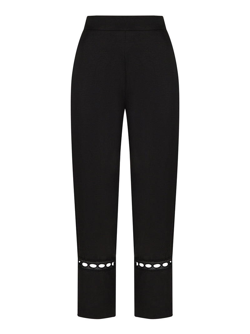 Nocturne Trouser Diecut Edge Black - Wardrobe Fashion